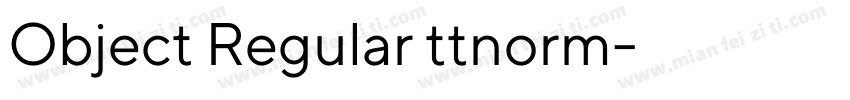 Object Regular ttnorm字体转换